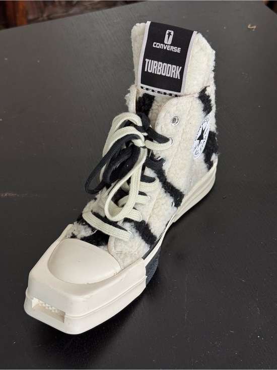 Rick Owens x Converse DRKSHDW TURBODRK Chuck 70 High Zebra Men 4.5 Wmn 6.5 exlnt main image 8